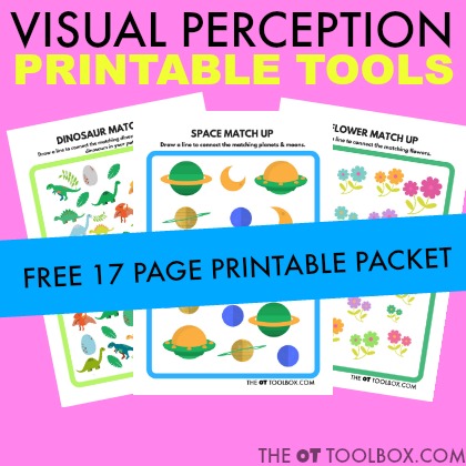 Use visual perception worksheets to work on visual perceptual skills like figure-ground, visual discrimination, visual closure, visual attention, and other skills needed for handwriting, reading, and learning. Use visual perception worksheets to work on visual perceptual skills like figure-ground, visual discrimination, visual closure, visual attention, and other skills needed for handwriting, reading, and learning.