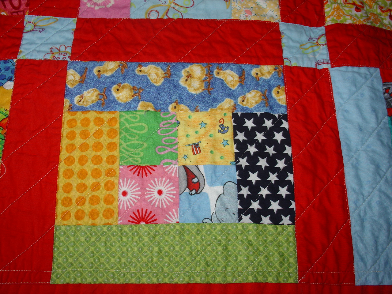 Treadlestitches Some Random Four PatchA Charity Quilt Pattern