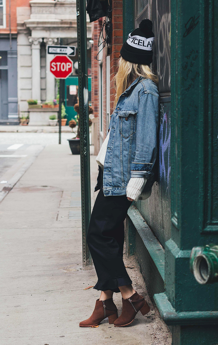 Heleneisfor #MBMuse - Matt Bernson Caspian booties, Reformation pants, Levi's jacket, Need Supply boyfriend sweater Heleneisfor #MBMuse - Matt Bernson Caspian booties, Reformation pants, Levi's jacket, Need Supply boyfriend sweater