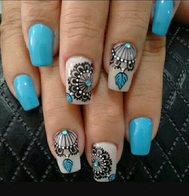 Uñas decoradas con atrapasueños Uñas decoradas con atrapasueños
