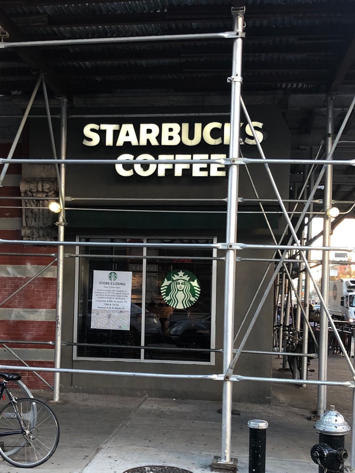 EV Grieve The Starbucks on 2nd Avenue and 9th Street closes on Monday