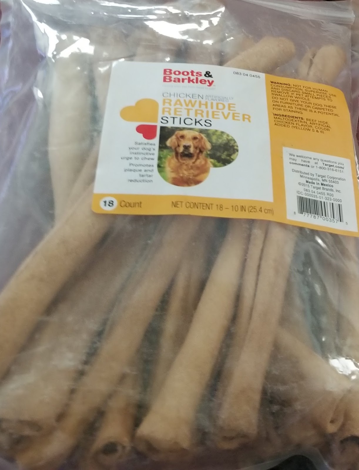 Consumer Reviews Chicken Flavored Rawhide Retriever Sticks 10" 18ct