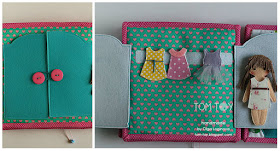 Quiet book for Olivia. Handmade busy cloth book for a girl, doll dressing