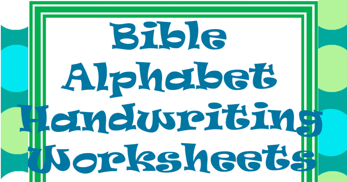 Teachers R US Handwriting Pages with a Christian Theme
