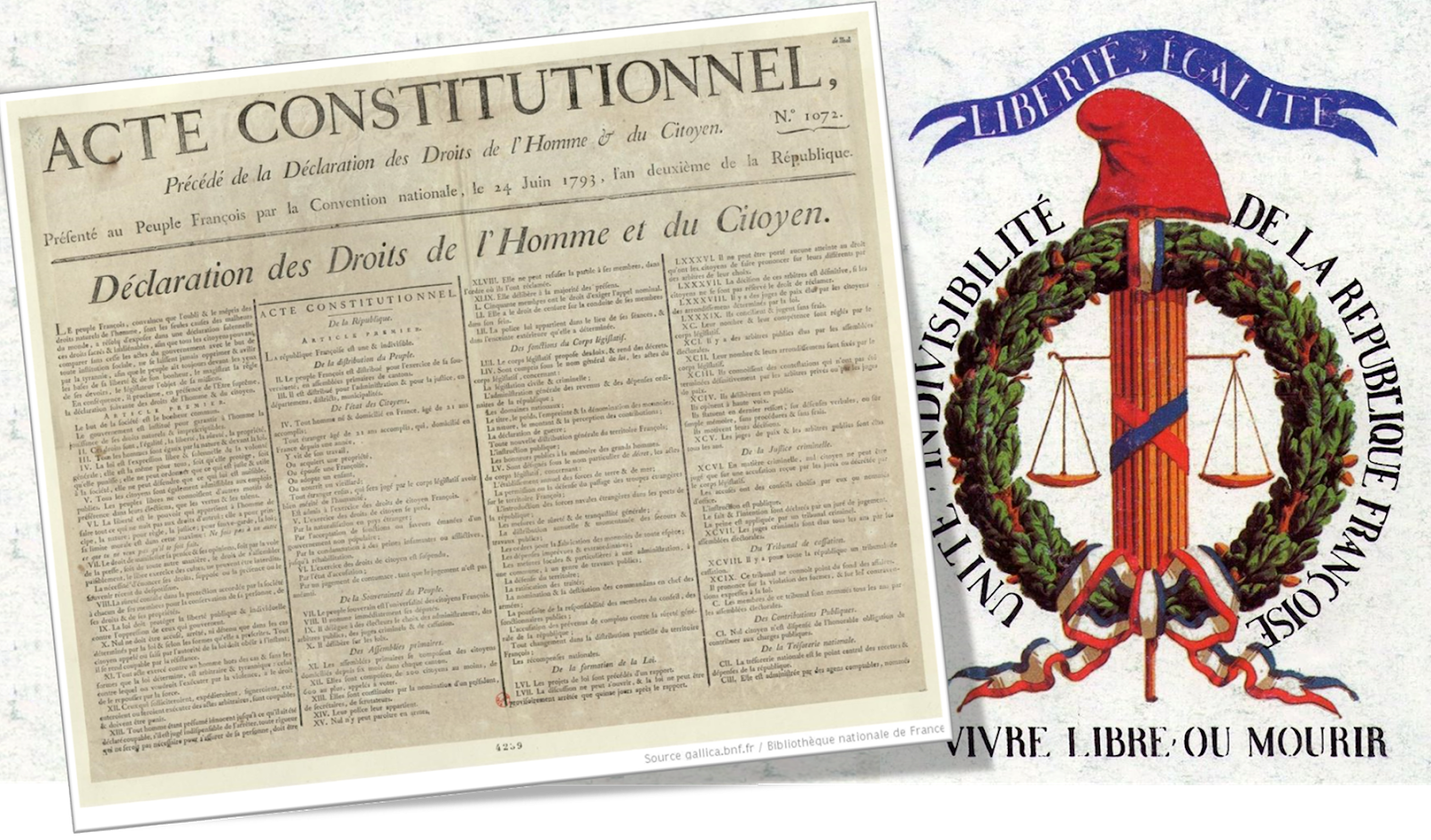 24 juin 1793 Constitution de l'An 1 (6 messidor) 24 juin 1793 Constitution de l'An 1 (6 messidor)