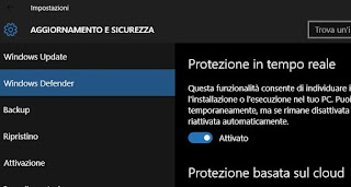 disattivare antivirus windows 10 disattivare windows defender