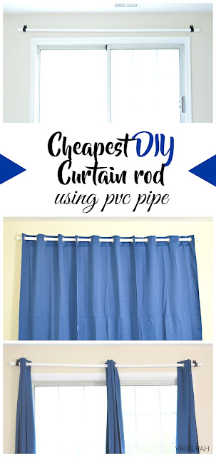 Est Diy Curtain Rod Using Pvc Pipe, Temporary Curtain Rod