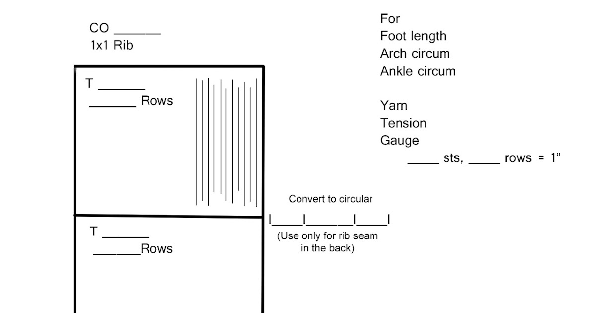 Slisen's Happy Place: Sock Schematic