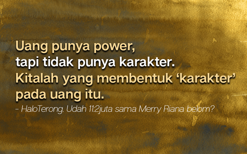 Haloterong Karena Uang Sangatlah Menyeramkan Haloterong Karena Uang Sangatlah Menyeramkan
