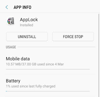 Force stop AppLock