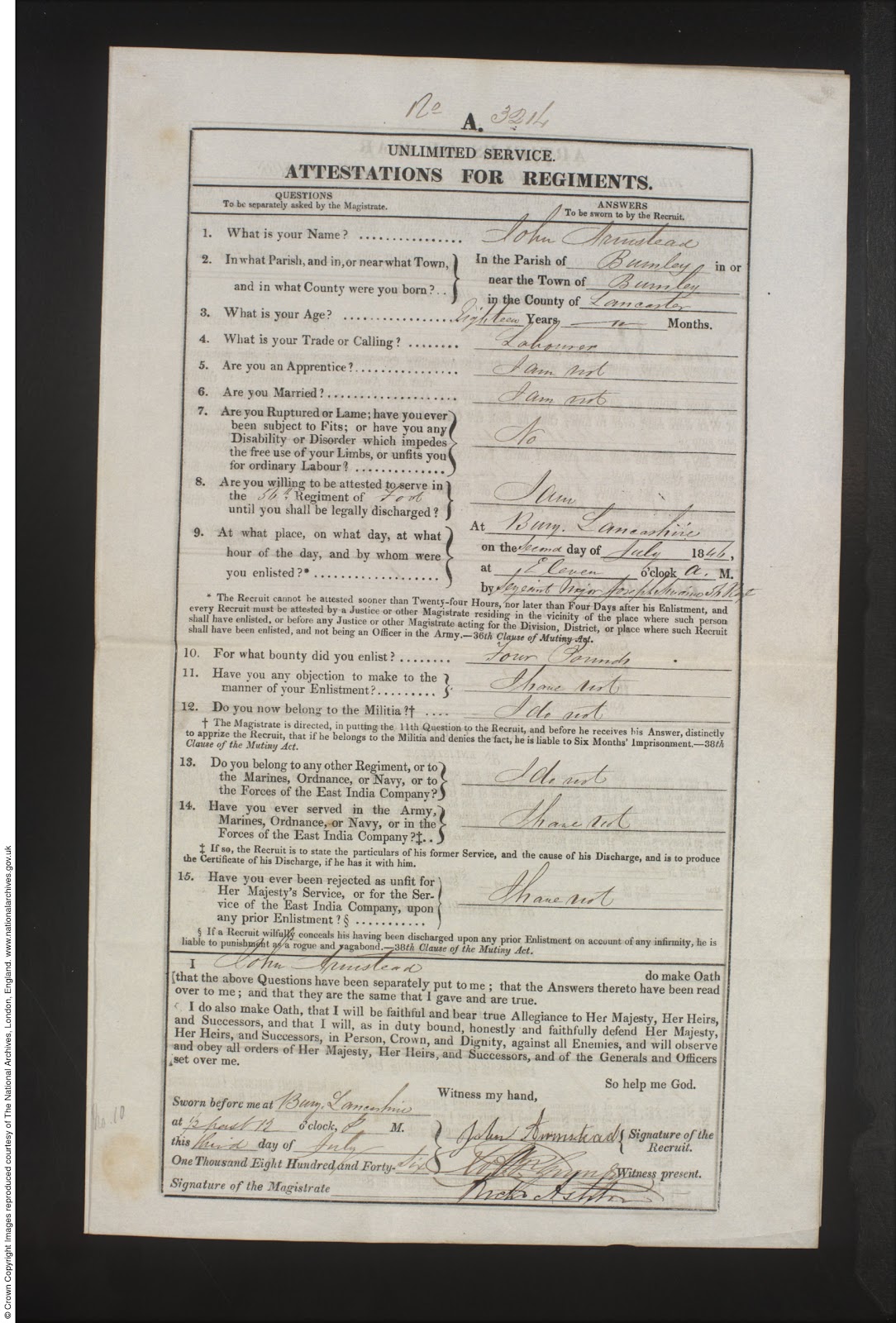 Army Forms & Attestations: 2012