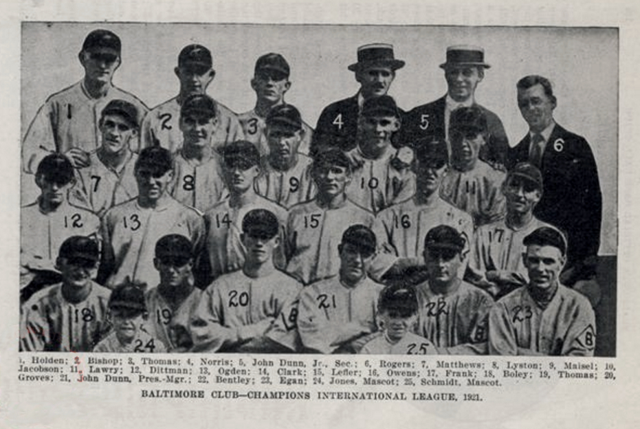 Baltimore Baseball History 1921 Baltimore Orioles International League