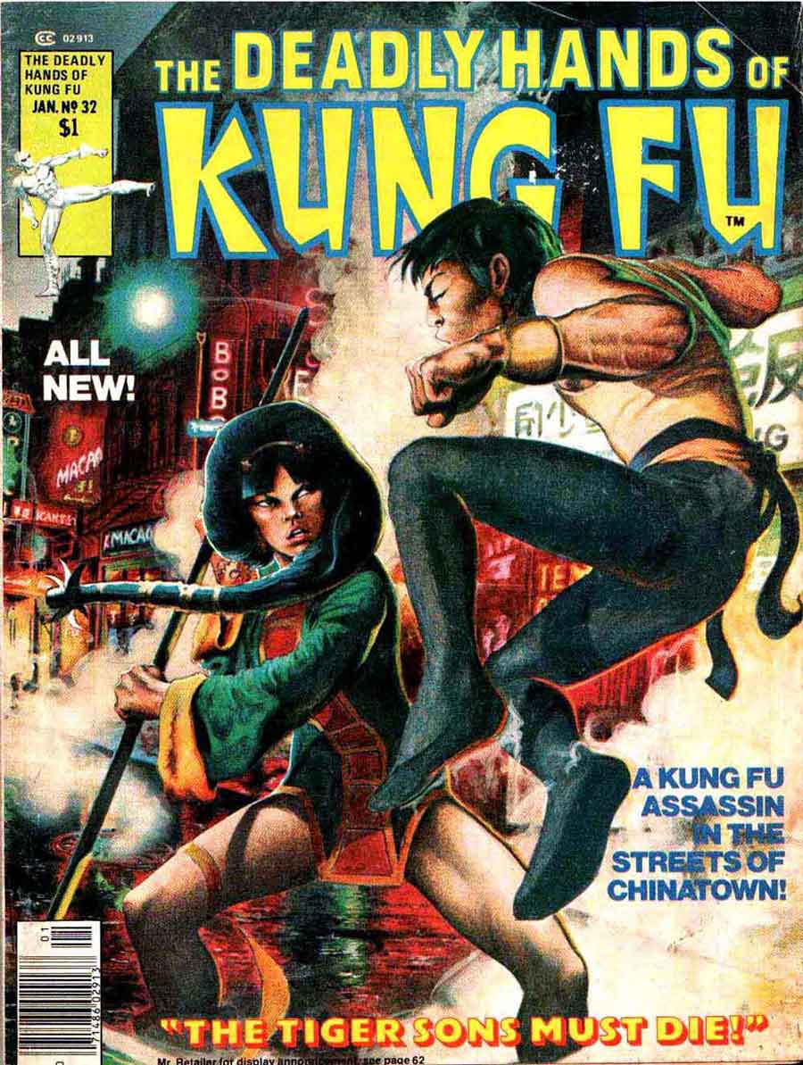 Deadly Hands of Kung Fu #32 marvel key issue 1970s bronze age comic book cover - 1st appearance Daughters of the Dragon