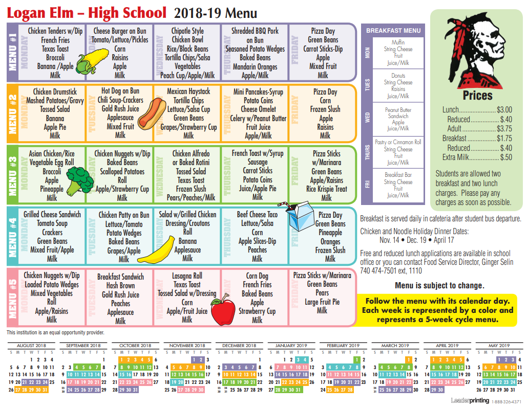 LOGAN ELM Substantial College or university: LUNCH MENU image regarding Newks Printable Menu known as LOGAN ELM Superior College: LUNCH MENU