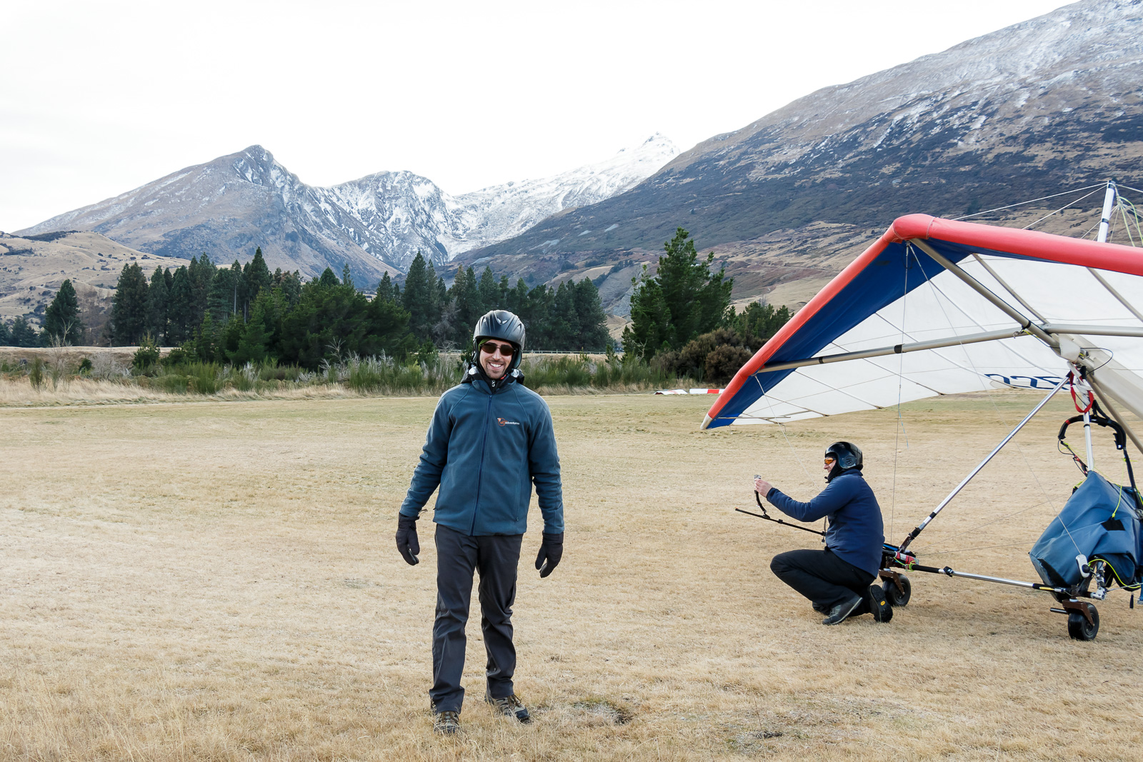 A mile of runway will take you anywhere. Hang gliding over New Zealand