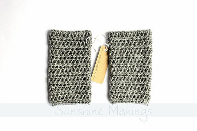 crocheted fingerless mittens