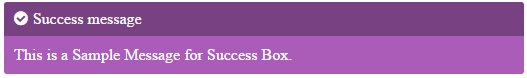 success message box