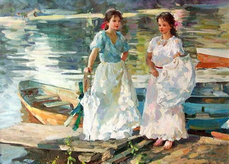 Vladimir Gusev 1957 | Russian Plein-air Figurative painter