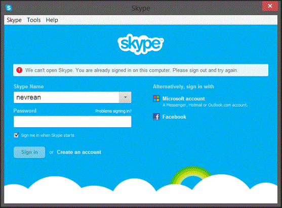 can t open skype can t open skype