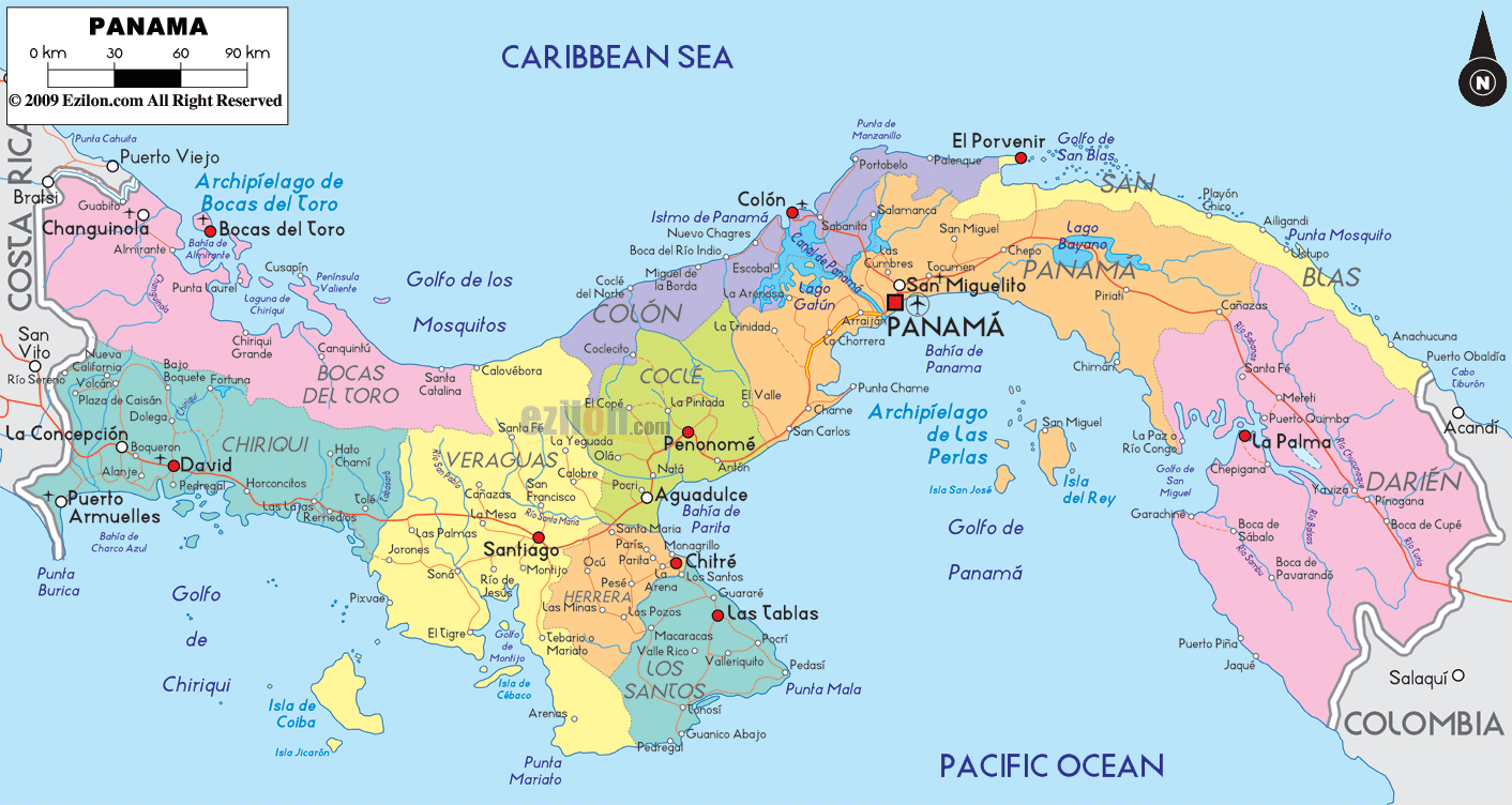 Mapas do Panamá MapasBlog