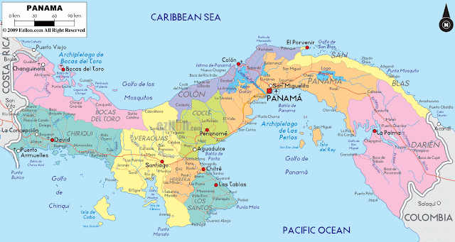 Mapa do Panamá