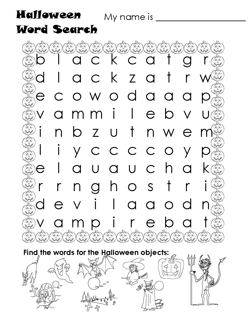 This is a graphic of Invaluable Halloween Word Search Printable It is a photo of Invaluable Halloween Word Search Printable