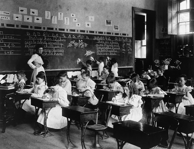 Retro 8 grade school