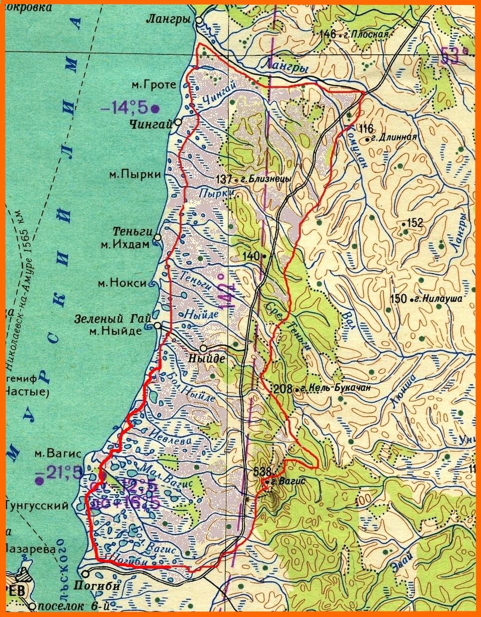 Карта рек сахалина