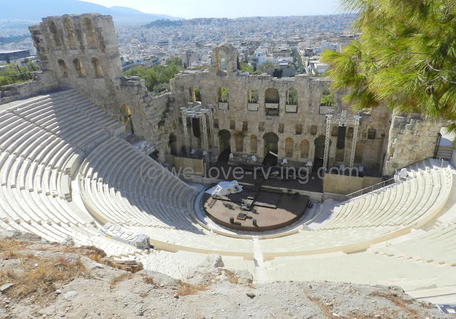 Semi circular seating for the Odeon
