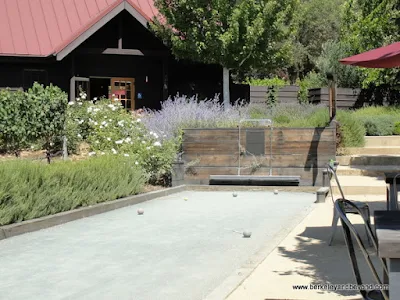 bocce court at Balo Vineyards in Philo, California