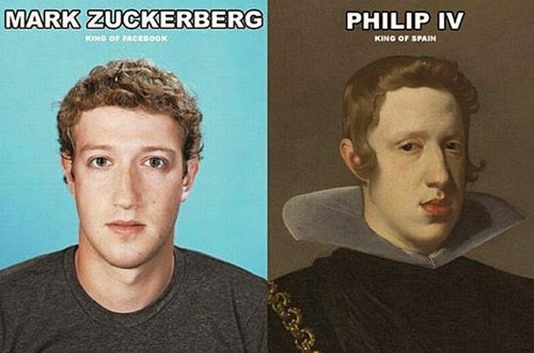 Mark Zuckerberg dhe Filipi V, mbret i Spanjës