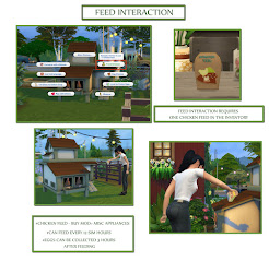 chicken coop functional icemunmun sims cc eggs check visit chickens feed