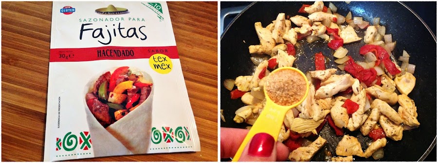 FAJITAS CON POLLO Y YOGUR