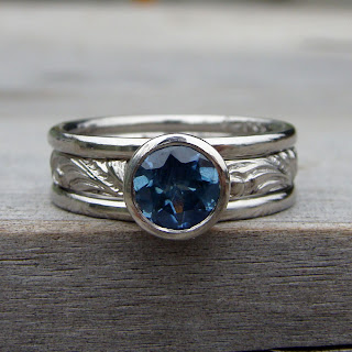 sapphire palladium ring