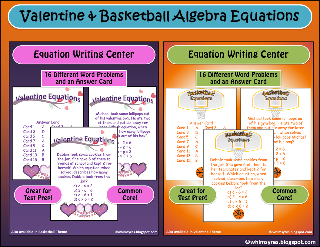 Whimsy Resources: Algebra Centers