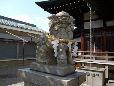 k東成区中道の八阪神社狛犬 東成区中道の八阪神社狛犬