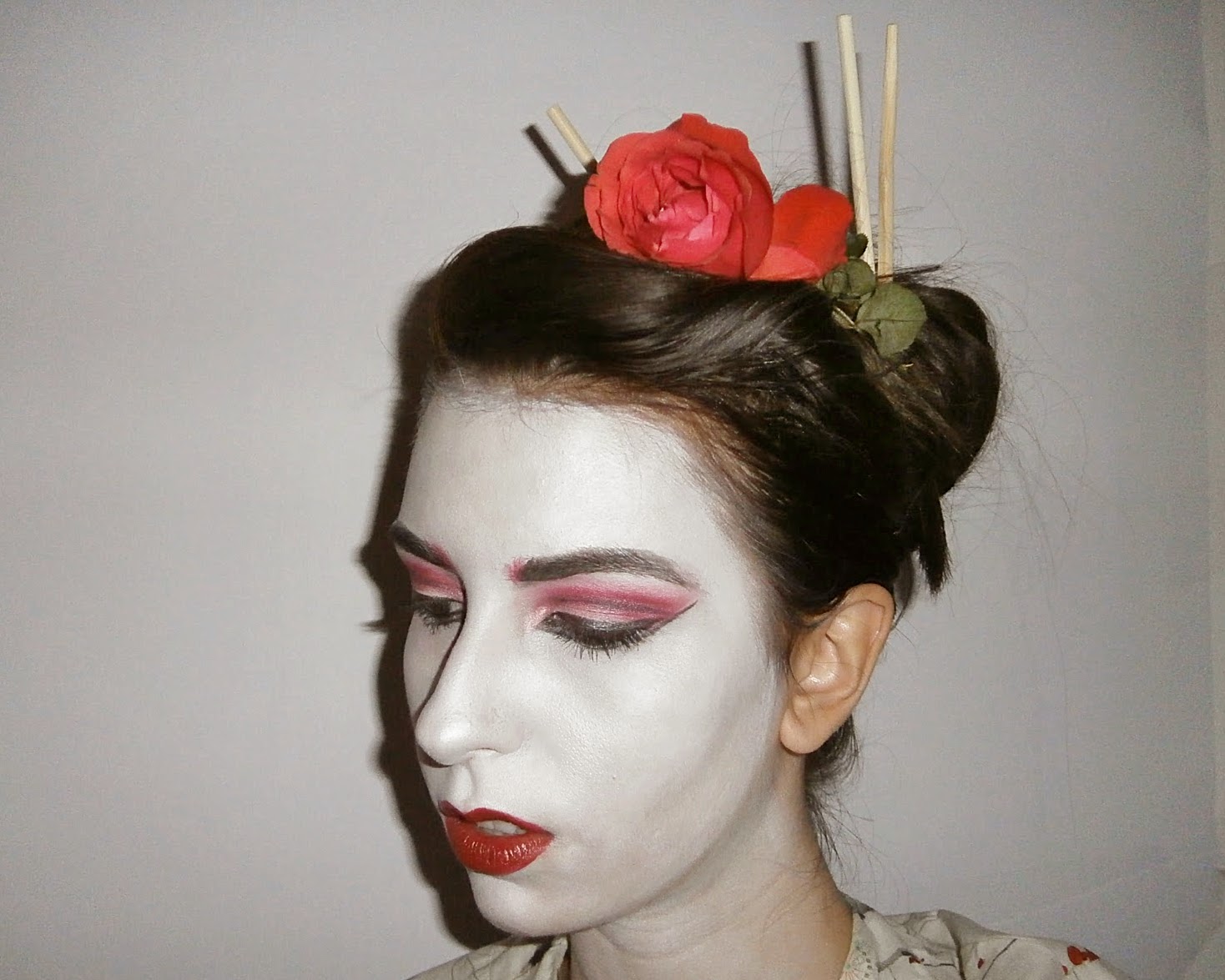  Halloween  inspiration Geisha  makeup  BEAUTY FINE PRINT