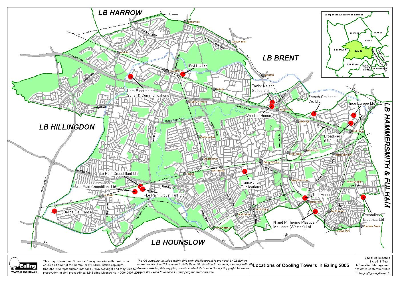 Ealing Map Region Political Map of London Political Regional