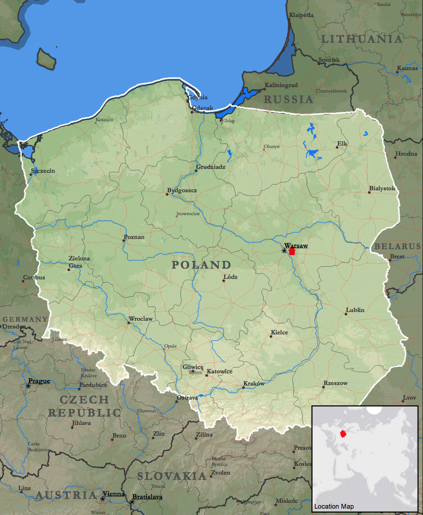 Poland Warsaw Mission Map