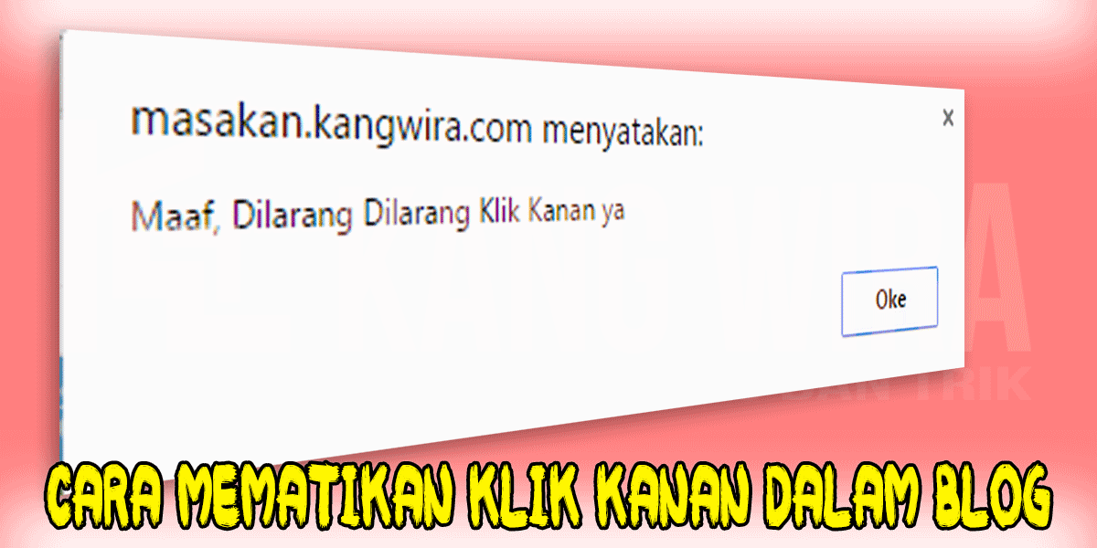 Cara Mematikan Klik Kanan Dalam Blog Cara Mematikan Klik Kanan Dalam Blog