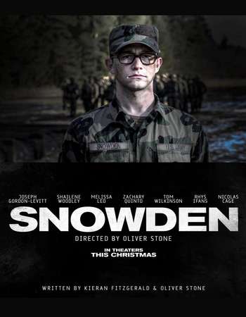 Poster Of Snowden 2016 English 550MB BRRip 720p ESubs HEVC Free Download Watch Online downloadhub.in