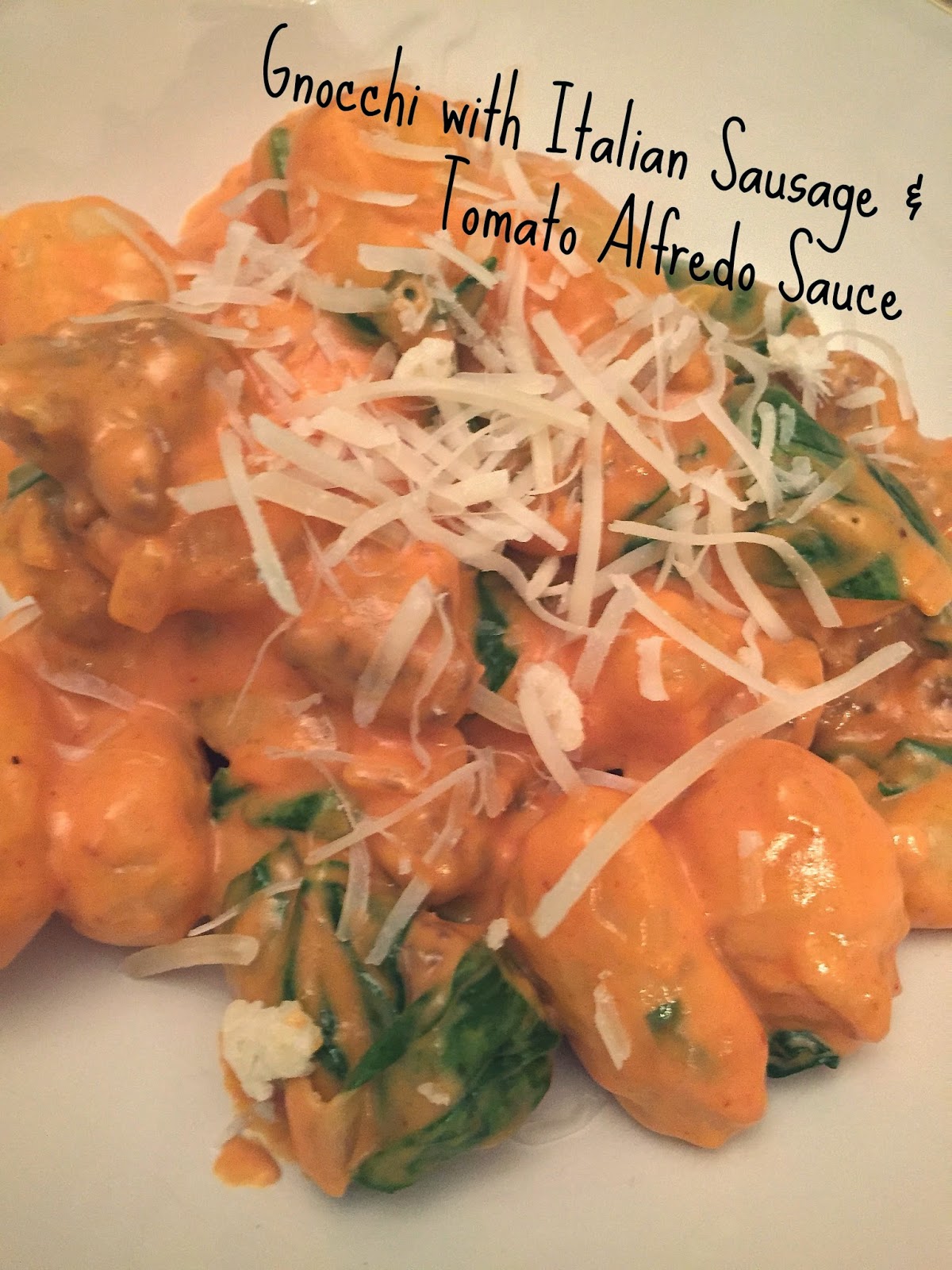 A & L Gnocchi with Italian Sausage & Tomato Alfredo Sauce {Food}