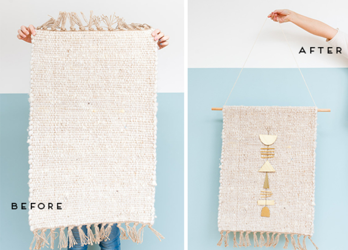 Diy tapiz con una jarapa