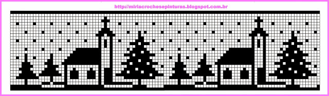 30 Barrados ou Bicos de Crochê Para Decoração de Natal Com Gráficos 19