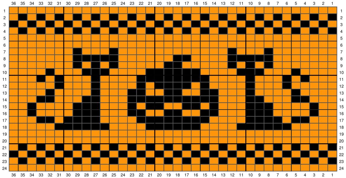 FREE Cats & Pumpkins Knitting Chart