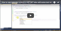 Calendar Control in ASP.NET Video Tutorials part-26