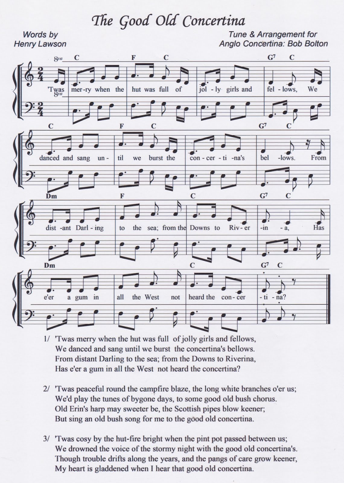 The Bush Music Club From the Archives Concertina & Accordion images