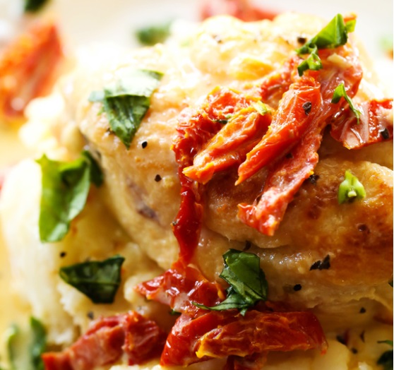 Be Creatively Healthy Crockpot Tuscan Garlic Chicken Casserole
