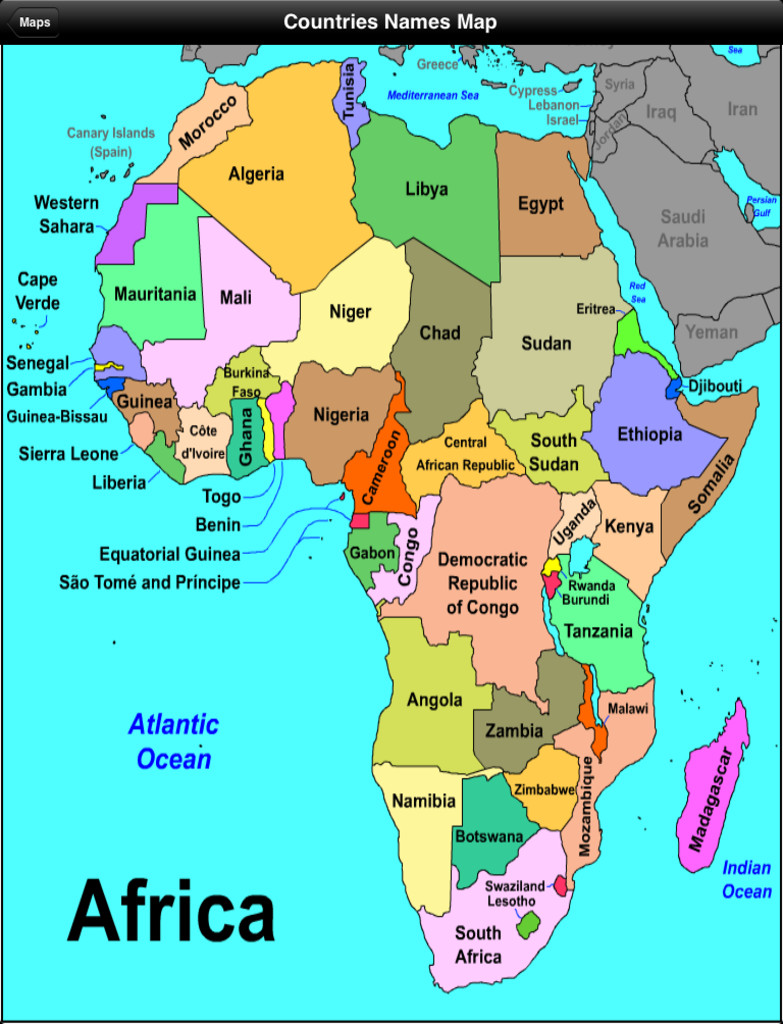 Map Of Africa Countries And Capitals 213 