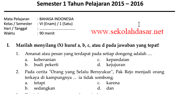 √ Get soal uts bahasa inggris kelas 6 semester 2 kunci jawaban png